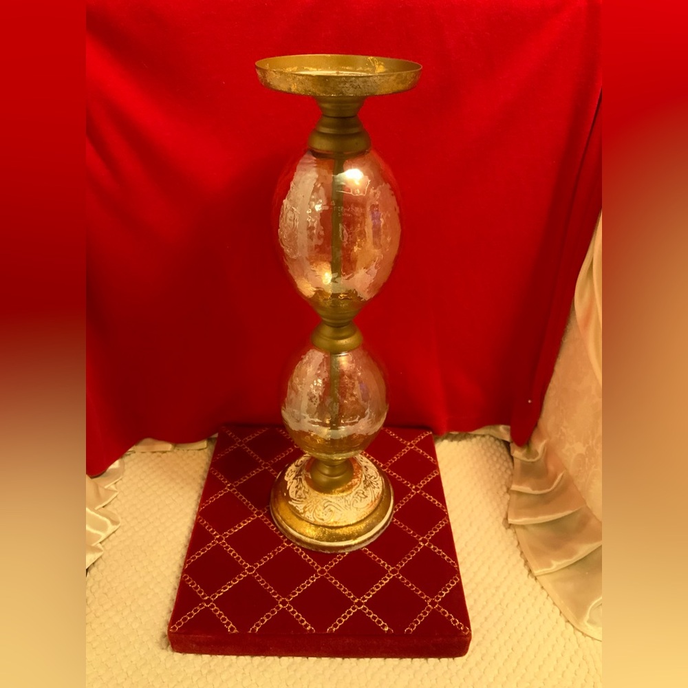 LUSTER GLASS CANDEL STICK